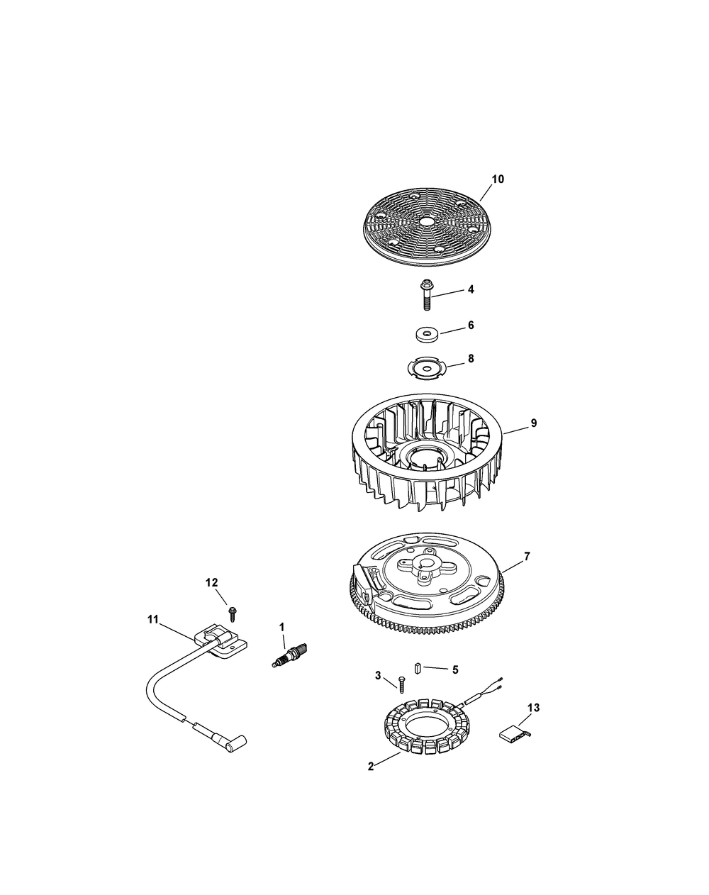Kohler Sv710-3036 Ignition And Electrical Diagram and Parts List for Z-FORCES46 (17AF5BHH-17AF5BHH010)(2011) Cub Cadet Lawn Tractor